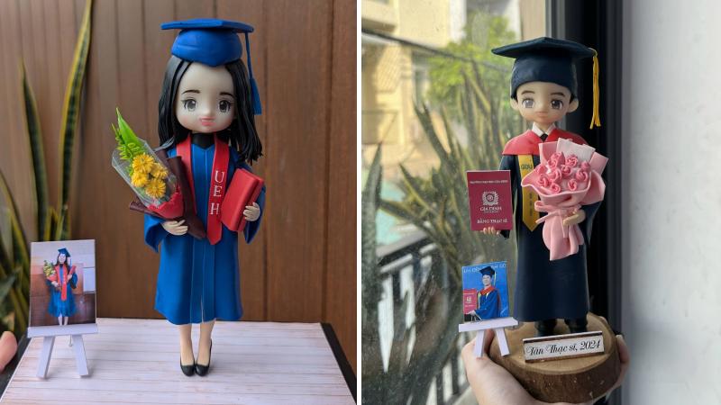 Tượng chibi tốt nghiệp Tượng chibi tốt nghiệp