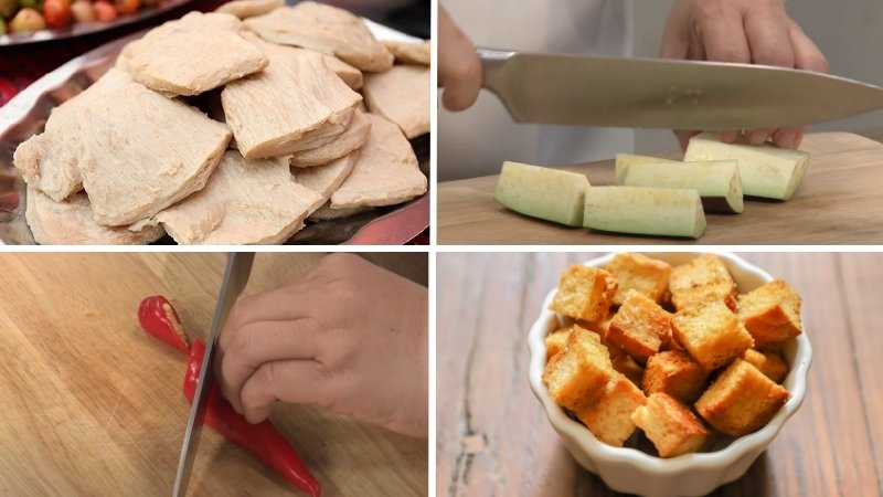 Sơ chế các nguyên liệu cho món ăn Sơ chế các nguyên liệu cho món ăn