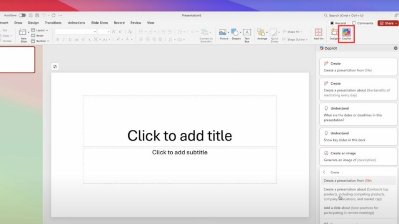 Microsoft Copilot for PowerPoint giúp tự động tạo và tối ưu slide chỉ với vài thao tác Microsoft Copilot for PowerPoint giúp tự động tạo và tối ưu slide chỉ với vài thao tác