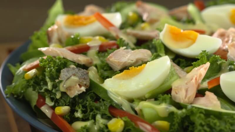 salad cá hồi sốt mayonnaise salad cá hồi sốt mayonnaise