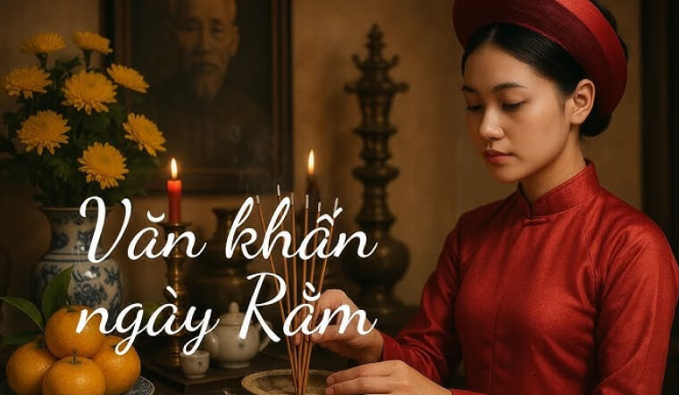 Văn khấn Rằm tháng 10 năm 2025: Bài cúng Gia tiên, Thần linh