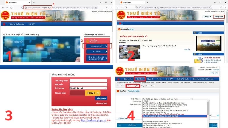 Cách 1: Tra cứu MST người phụ thuộc qua Cổng Thuế điện tử (dành cho Kế toán) Cách 1: Tra cứu MST người phụ thuộc qua Cổng Thuế điện tử (dành cho Kế toán)