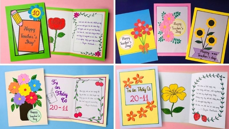 Mẫu thiệp vẽ tay đơn giản mà xinh xắn 1