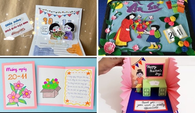 100+ Mẫu thiệp 20/11 đẹp, đơn giản và ý nghĩa tặng thầy cô