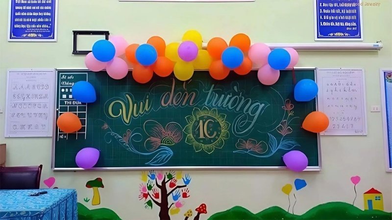Ý tưởng trang trí bảng 20/11 bằng bóng bay 6 Ý tưởng trang trí bảng 20/11 bằng bóng bay 6