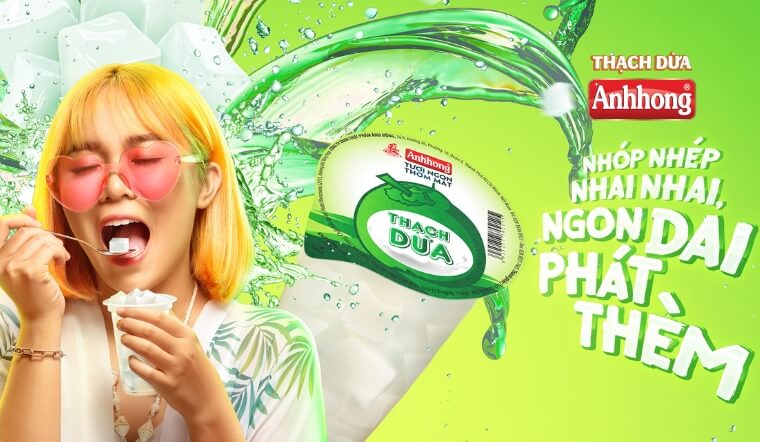 Thạch dừa Ánh Hồng giòn dai, 100% đường phèn thanh mát 