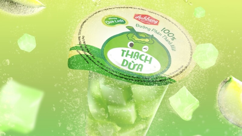 Thạch dừa hương dưa lưới Ánh Hồng