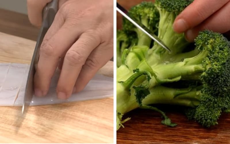 Mực và rau củ được làm sạch, giữ trọn độ tươi giòn.