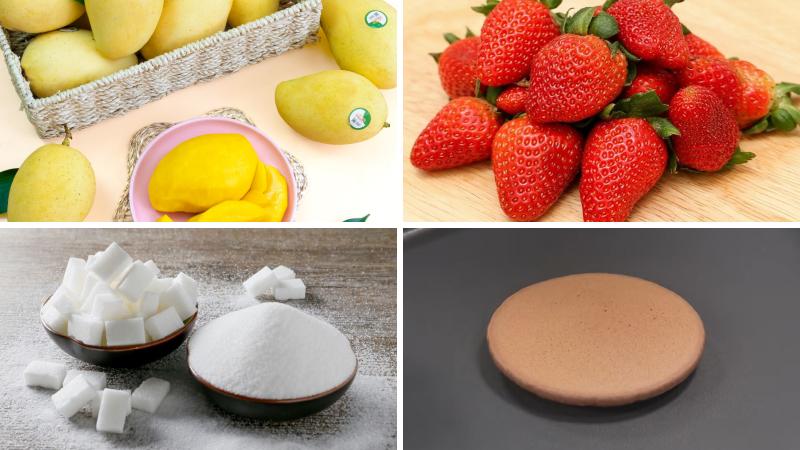 Nguyên liệu làm món bánh rán socola mứt xoài Nguyên liệu làm món bánh rán socola mứt xoài