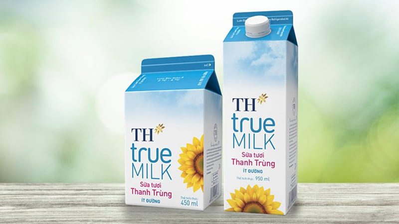 Sữa tươi thanh trùng ít đường TH true MILK hộp 950ml Sữa tươi thanh trùng ít đường TH true MILK hộp 950ml