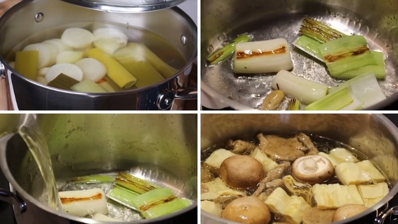 Bước 3: Nấu nước lèo phở chay