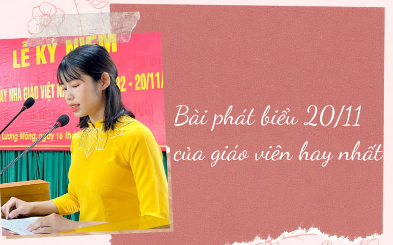 Mẫu bài phát biểu 20/11 của giáo viên Mẫu bài phát biểu 20/11 của giáo viên
