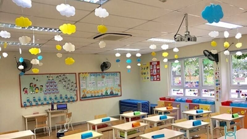 Tường lớp học trang trí dây treo ảnh và thiệp chúc mừng 20/11. Tường lớp học trang trí dây treo ảnh và thiệp chúc mừng 20/11.