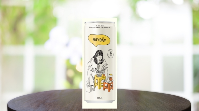 Kombucha Có Gaz HAYĐẤY Vị Trà Đen Kombucha Có Gaz HAYĐẤY Vị Trà Đen