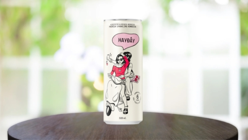 Kombucha Có Gaz HAYĐẤY Vị Hoa Atiso Đỏ Kombucha Có Gaz HAYĐẤY Vị Hoa Atiso Đỏ