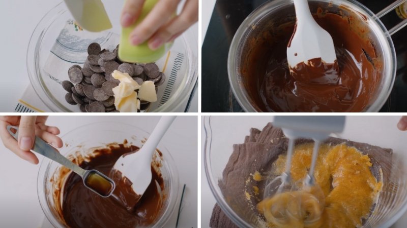 Sơ chế socola và trứng Sơ chế socola và trứng