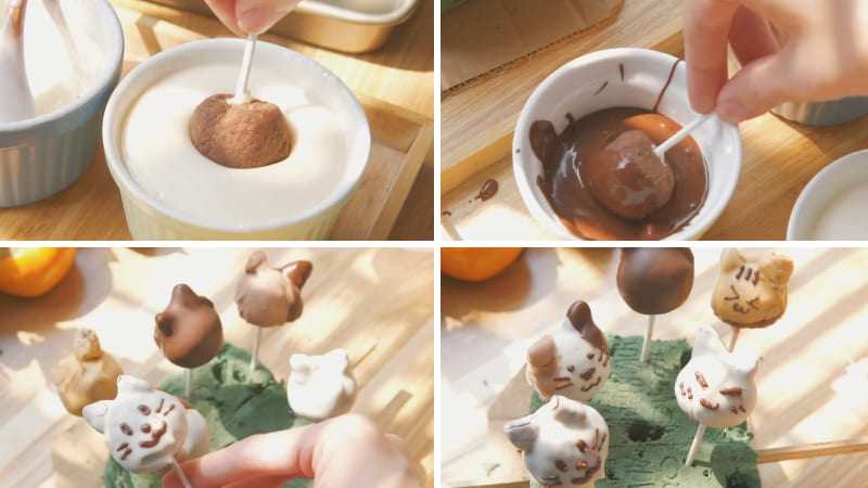 Làm bánh Halloween Cakepop Làm bánh Halloween Cakepop