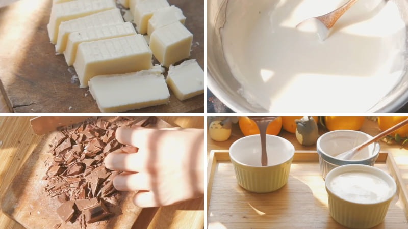 Làm lớp socola phủ bên ngoài Làm lớp socola phủ bên ngoài