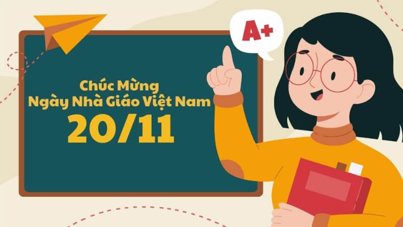 Ảnh bìa 20/11 nhẹ nhàng, sâu lắng gửi lời cảm tạ thầy cô.