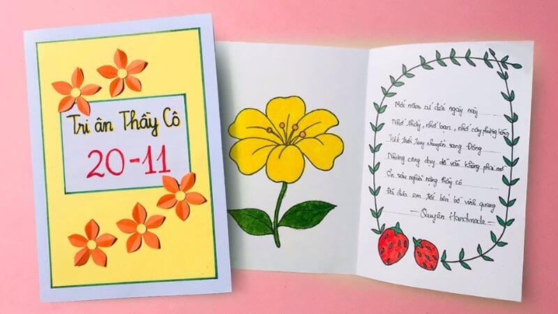 Hình ảnh hoa hoạt hình rực rỡ, sinh động cho ngày 20/11.