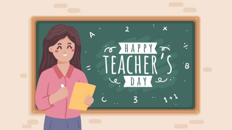 Hình ảnh học sinh tặng hoa thầy cô tràn đầy yêu thương.