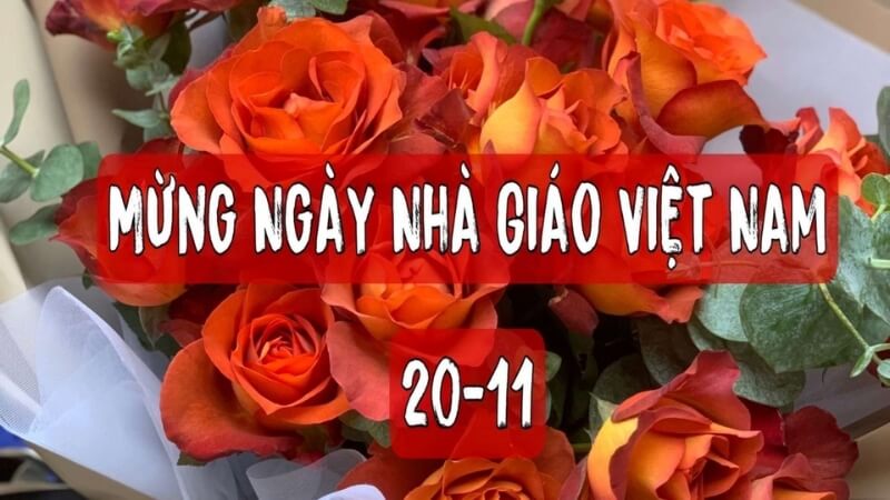 Hình ảnh bó hoa hồng đỏ biểu trưng cho lòng biết ơn.