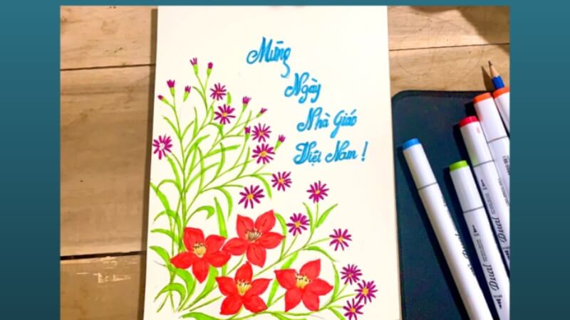 Ảnh hoa 20/11 chibi tươi vui, phù hợp thiệp điện tử.