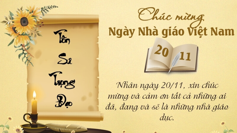 Thiết kế ảnh bìa tinh tế thể hiện lòng kính trọng người dạy dỗ.