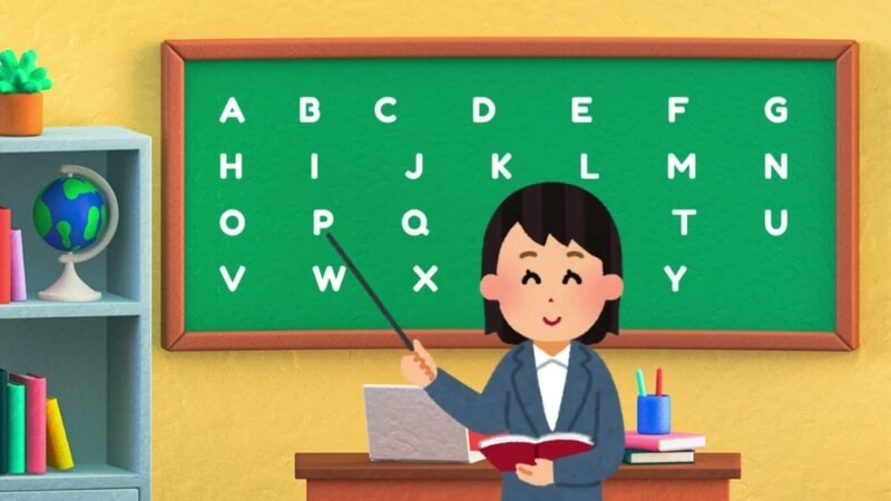 Ảnh hoạt hình cô giáo đang giảng bài