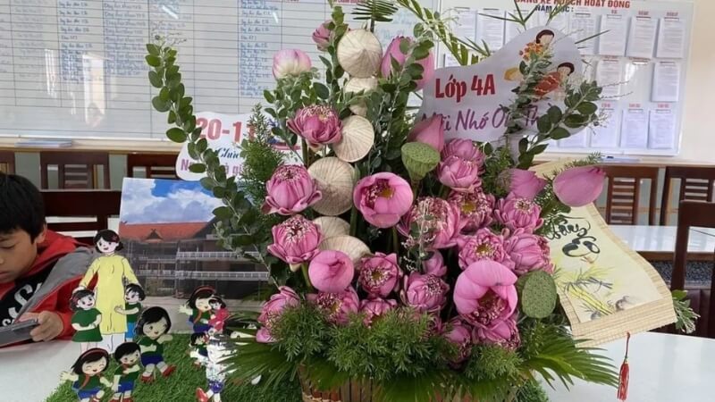 Bó hoa hồng pastel nhẹ nhàng gửi lời cảm tạ.