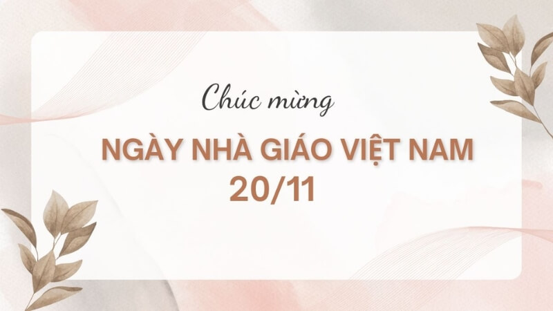 Hình nền 20/11 thanh thoát, phù hợp không gian làm việc.