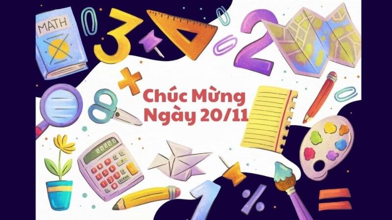 Thiết kế hình nền màu sắc tươi vui, mang tinh thần lễ hội.