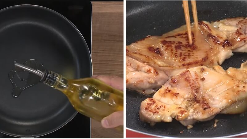 Bước 3 là chiên gà Bước 3 là chiên gà