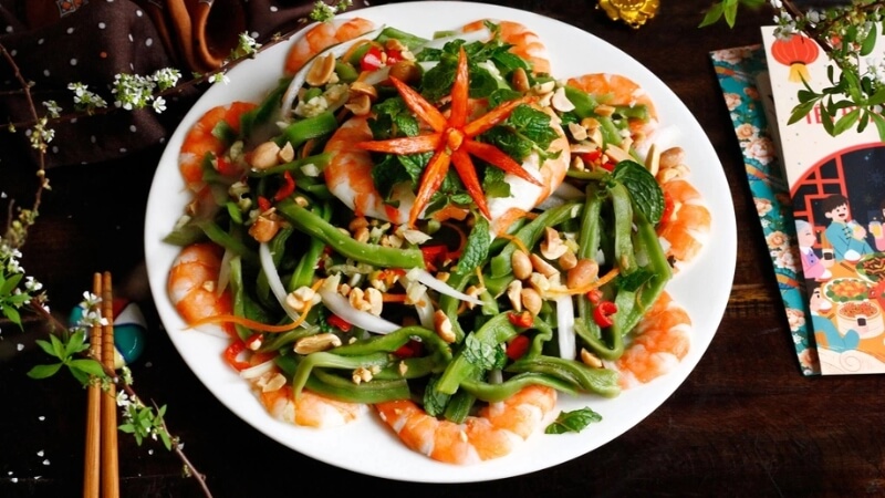 Gỏi rau tiến vua Gỏi rau tiến vua