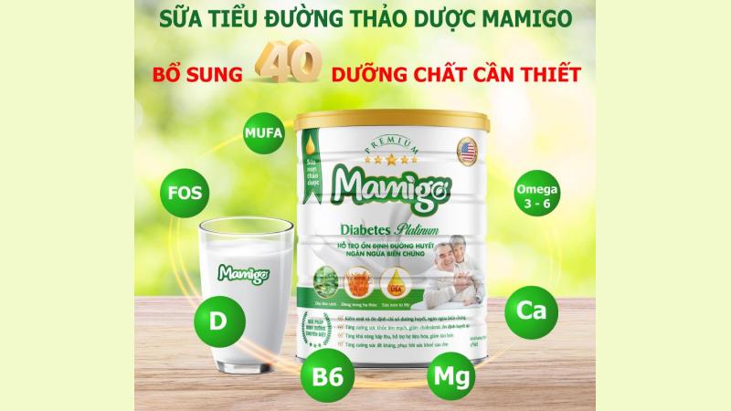 Sữa non thảo dược Mamigo Diabetes Platinum Sữa non thảo dược Mamigo Diabetes Platinum