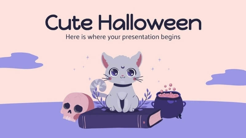 Mẫu powerpoint Halloween chủ đề dễ thương, cute 1 Mẫu powerpoint Halloween chủ đề dễ thương, cute 1