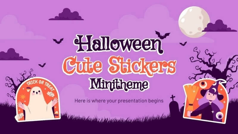 Mẫu powerpoint Halloween chủ đề dễ thương, cute 4 Mẫu powerpoint Halloween chủ đề dễ thương, cute 4
