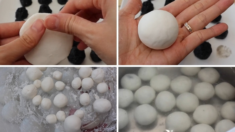 Bước 4: Nặn và luộc sủi dìn Bước 4: Nặn và luộc sủi dìn