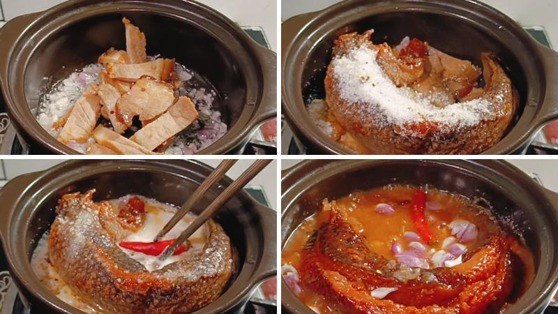 Kho mắm cá lóc Kho mắm cá lóc