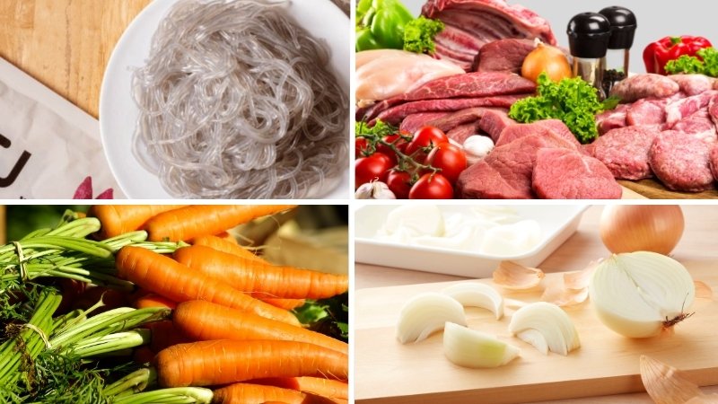 Nguyên liệu làm japchae