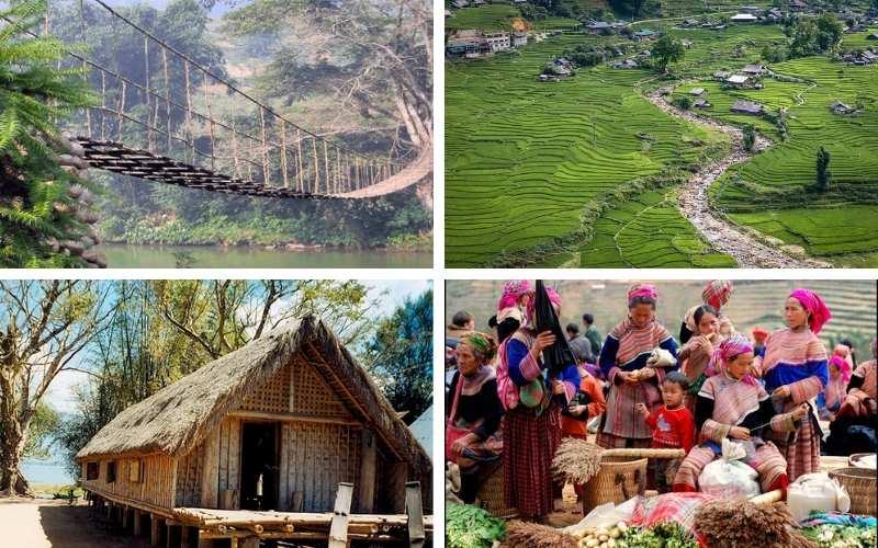 Cầu Mây, suối Mường Hoa, nhà cổ và chợ phiên là điểm check-in đáng ghé tại Tả Van