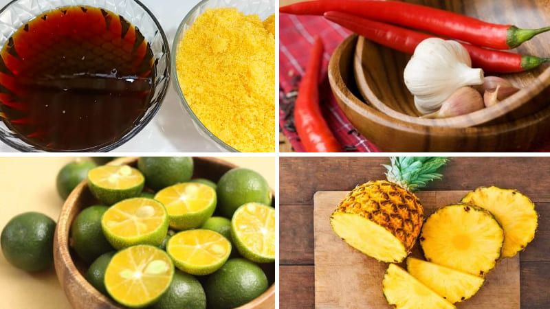 Nguyên liệu làm nước mắm cơm tấm Nguyên liệu làm nước mắm cơm tấm
