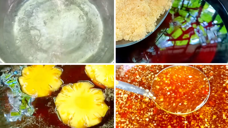 Bước 2: Nấu nước mắm Bước 2: Nấu nước mắm