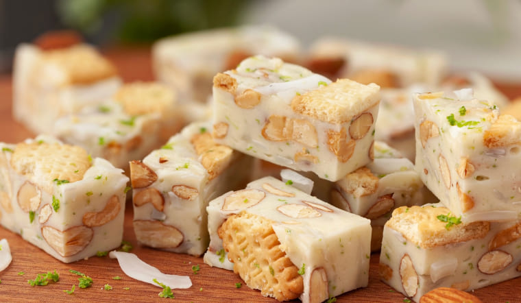 Công thức làm kẹo nougat chanh dừa chua ngọt, hấp dẫn