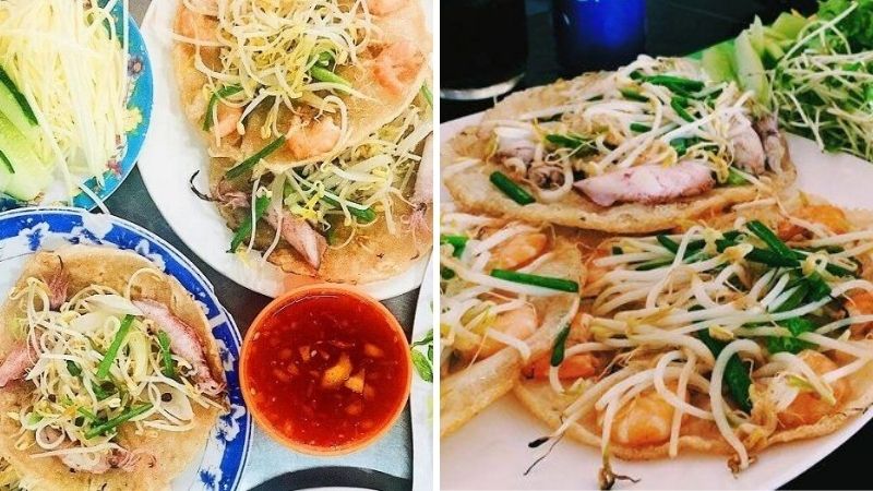 Phố bánh xèo chảo Nha Trang trên đường Tô Hiến Thành Phố bánh xèo chảo Nha Trang trên đường Tô Hiến Thành