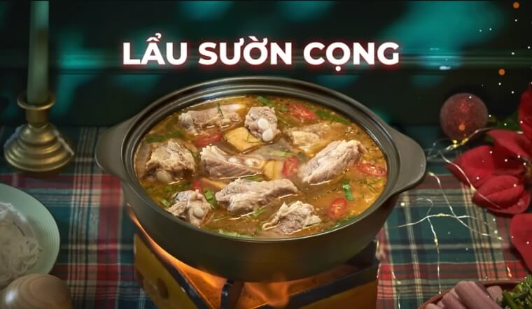 Trời mưa lạnh thử ngay công thức làm lẩu sườn cọng ấm bụng