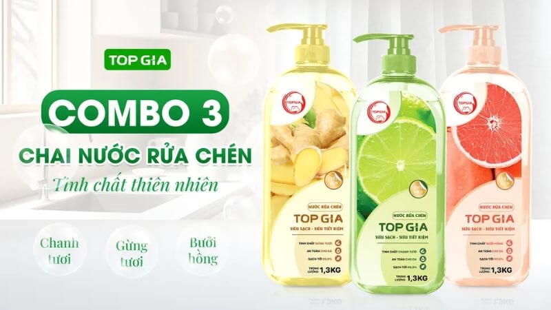 Ưu điểm của nước rửa chén Top Gia
