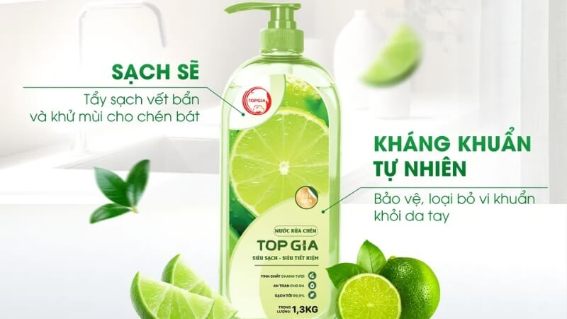 Nước rửa TopGia hương chanh