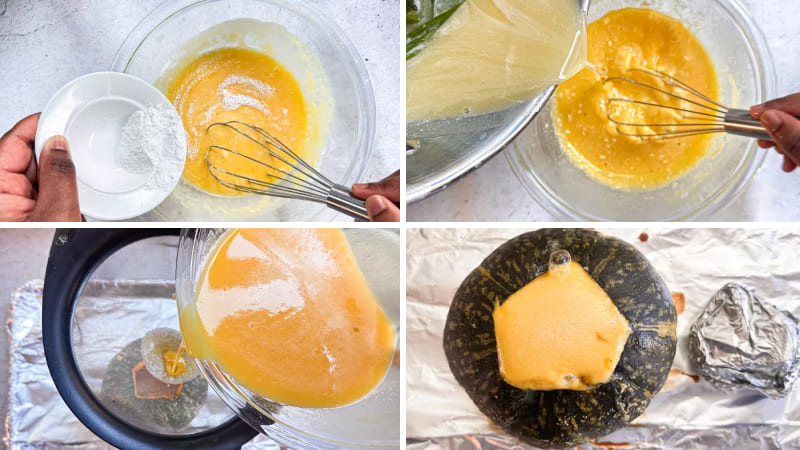 Bước 2: Nướng bí đỏ