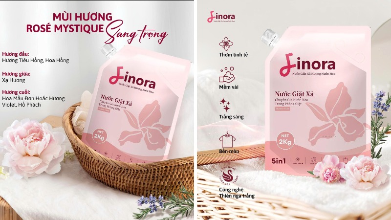 Nước giặt xả Finora hương nước hoa cao cấp